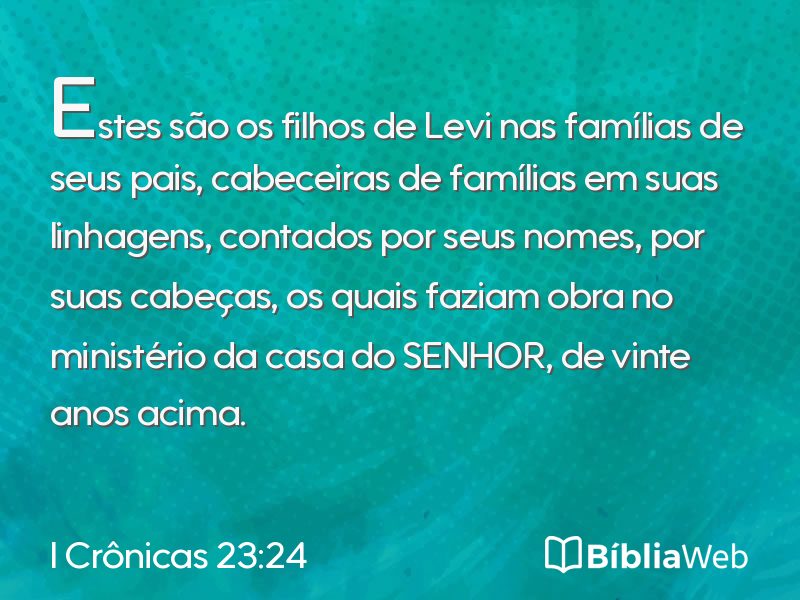 I Crônicas 23:24 em imagem para compartilhar