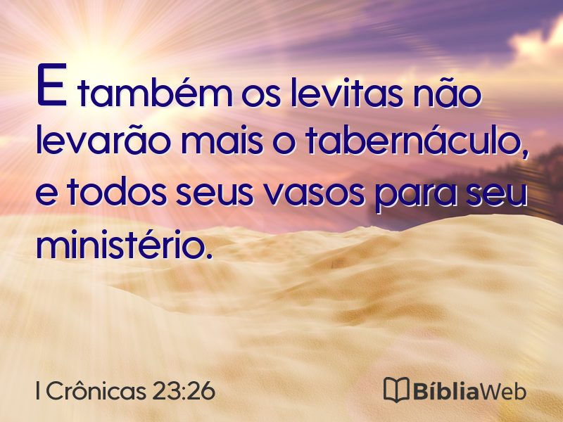I Crônicas 23:26 em imagem para compartilhar