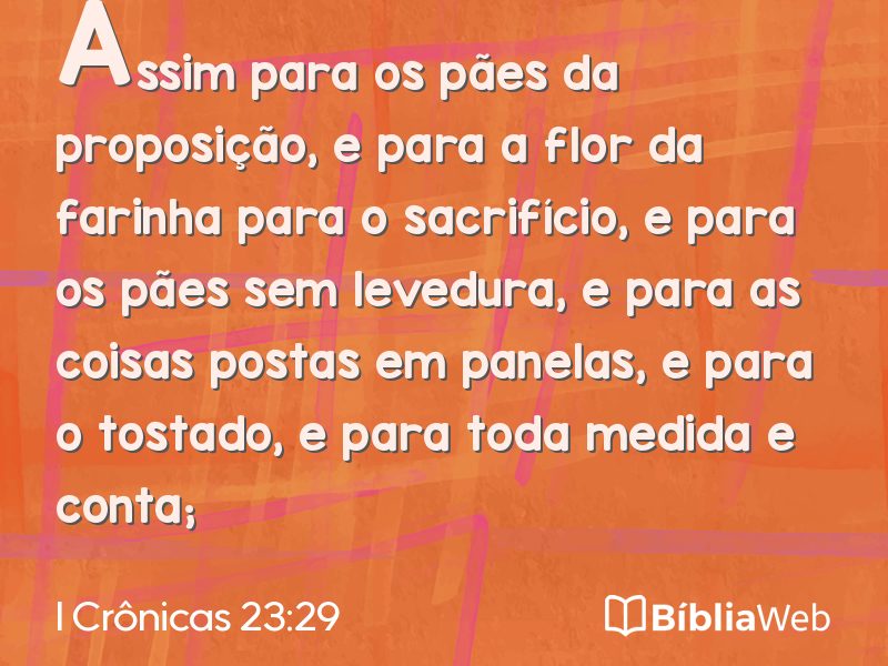 I Crônicas 23:29 em imagem para compartilhar