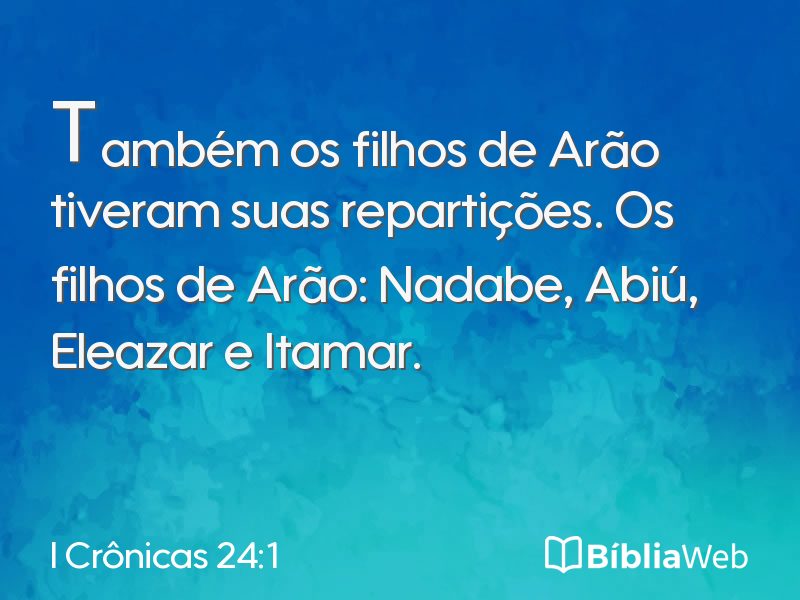 I Crônicas 24:1 em imagem para compartilhar
