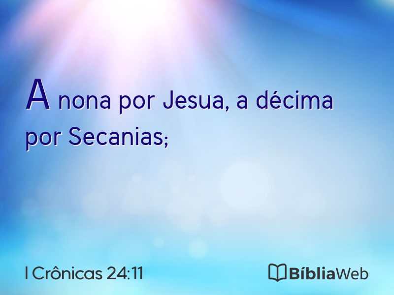 I Crônicas 24:11 em imagem para compartilhar