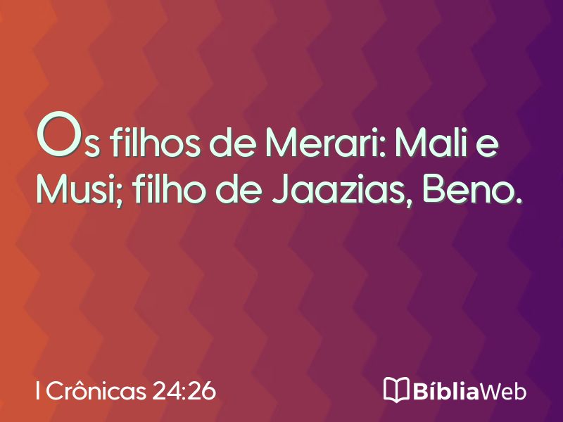 I Crônicas 24:26 em imagem para compartilhar