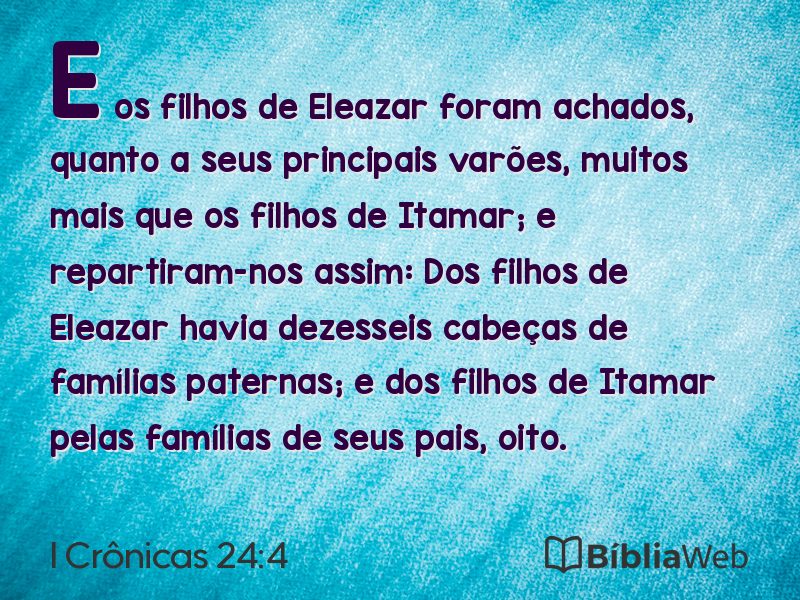 I Crônicas 24:4 em imagem para compartilhar