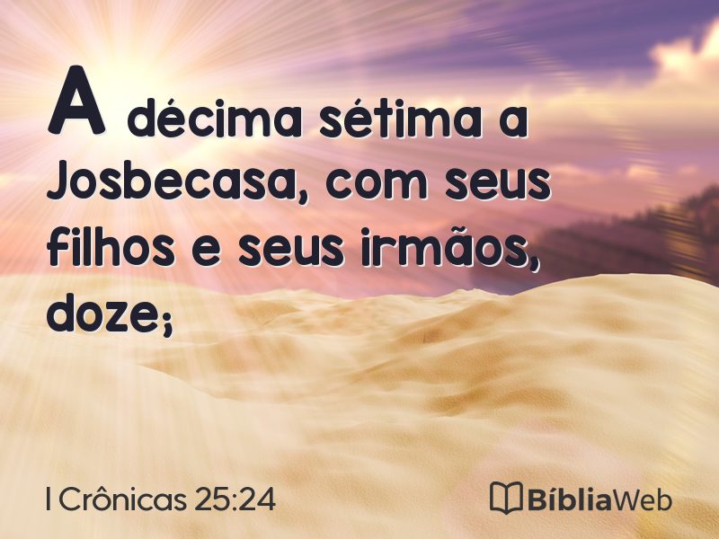 I Crônicas 25:24 em imagem para compartilhar