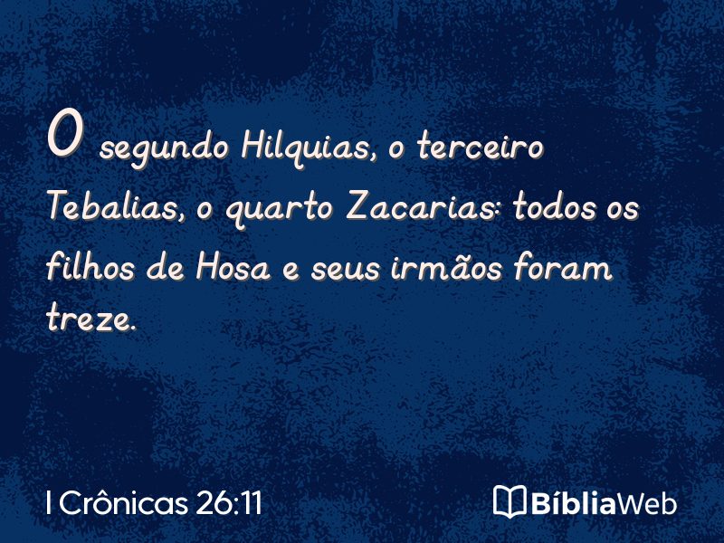 I Crônicas 26:11 em imagem para compartilhar