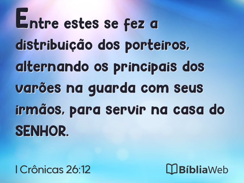 I Crônicas 26:12 em imagem para compartilhar