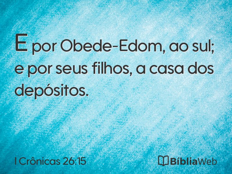 I Crônicas 26:15 em imagem para compartilhar