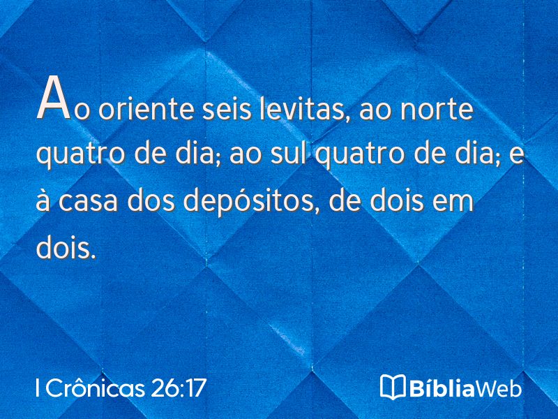 I Crônicas 26:17 em imagem para compartilhar