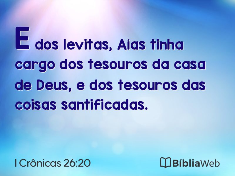 I Crônicas 26:20 em imagem para compartilhar