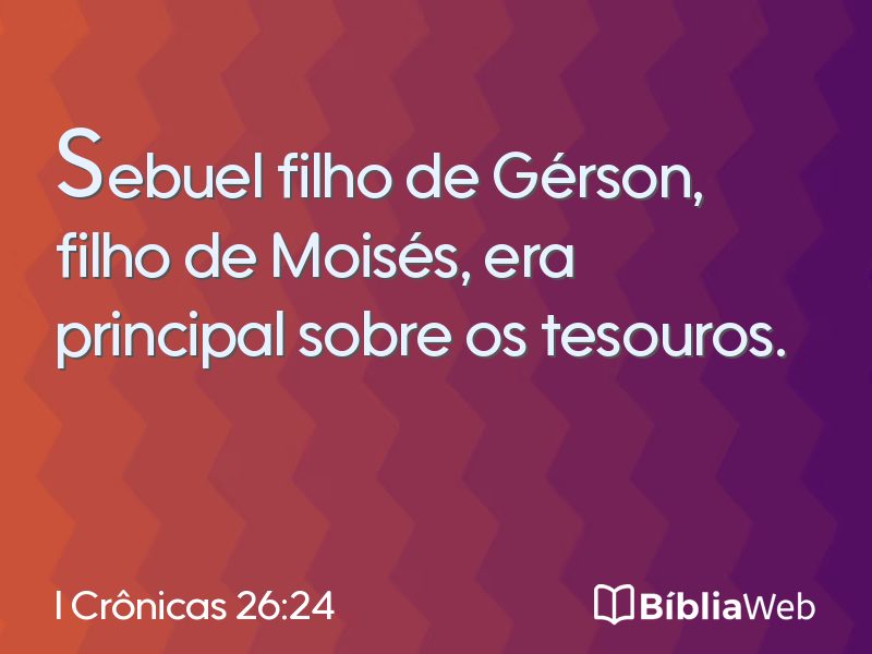 I Crônicas 26:24 em imagem para compartilhar