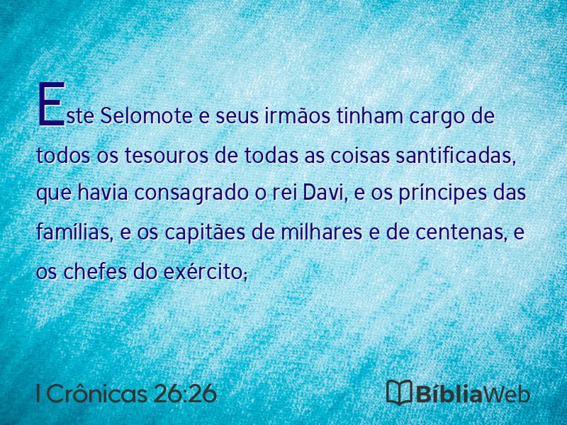 I Crônicas 26:26 em imagem para compartilhar