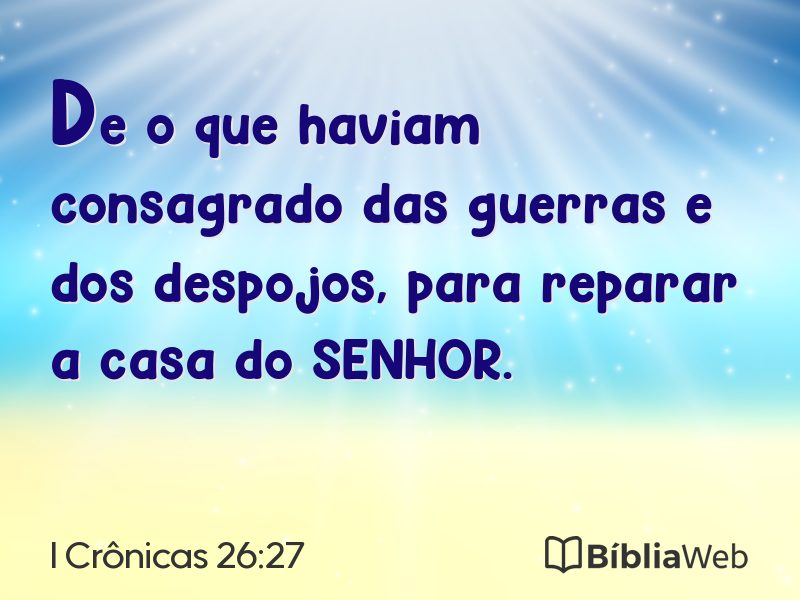 I Crônicas 26:27 em imagem para compartilhar