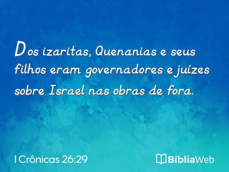I Crônicas 26:29 em imagem para compartilhar