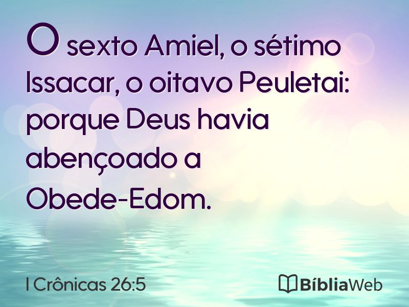 I Crônicas 26:5 em imagem para compartilhar