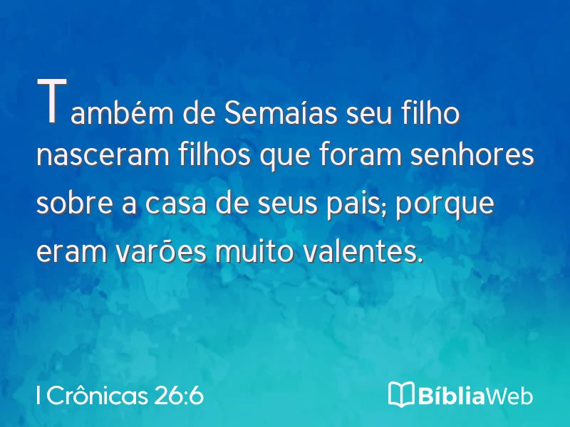 I Crônicas 26:6 em imagem para compartilhar