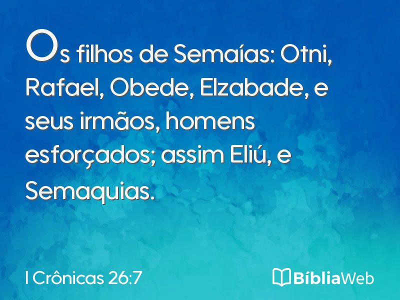 I Crônicas 26:7 em imagem para compartilhar