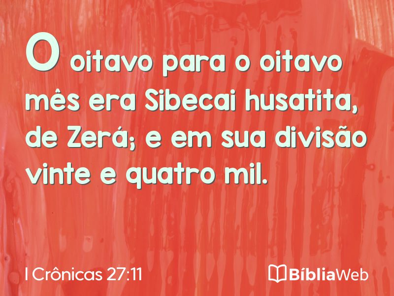 I Crônicas 27:11 em imagem para compartilhar