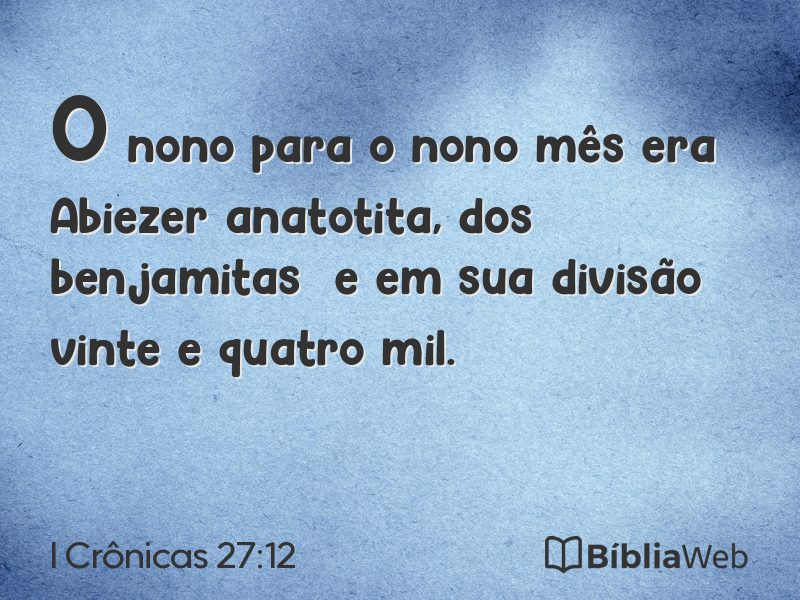 I Crônicas 27:12 em imagem para compartilhar