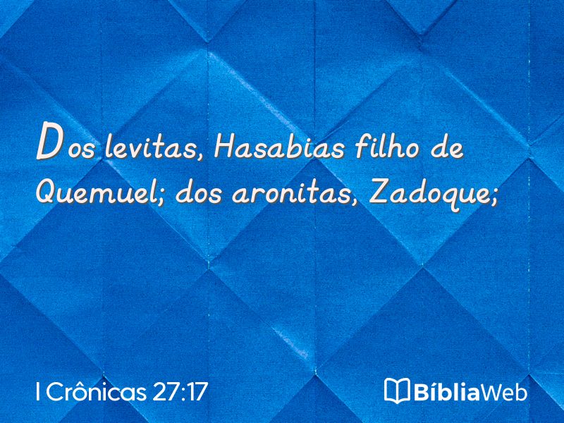 I Crônicas 27:17 em imagem para compartilhar