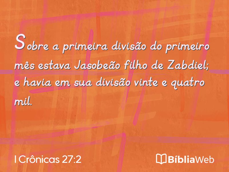I Crônicas 27:2 em imagem para compartilhar