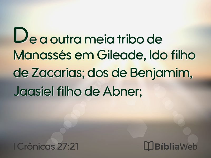 I Crônicas 27:21 em imagem para compartilhar