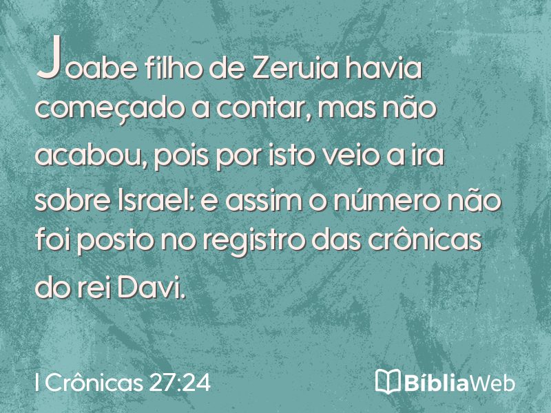 I Crônicas 27:24 em imagem para compartilhar