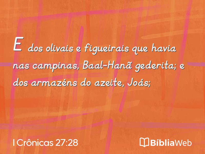 I Crônicas 27:28 em imagem para compartilhar