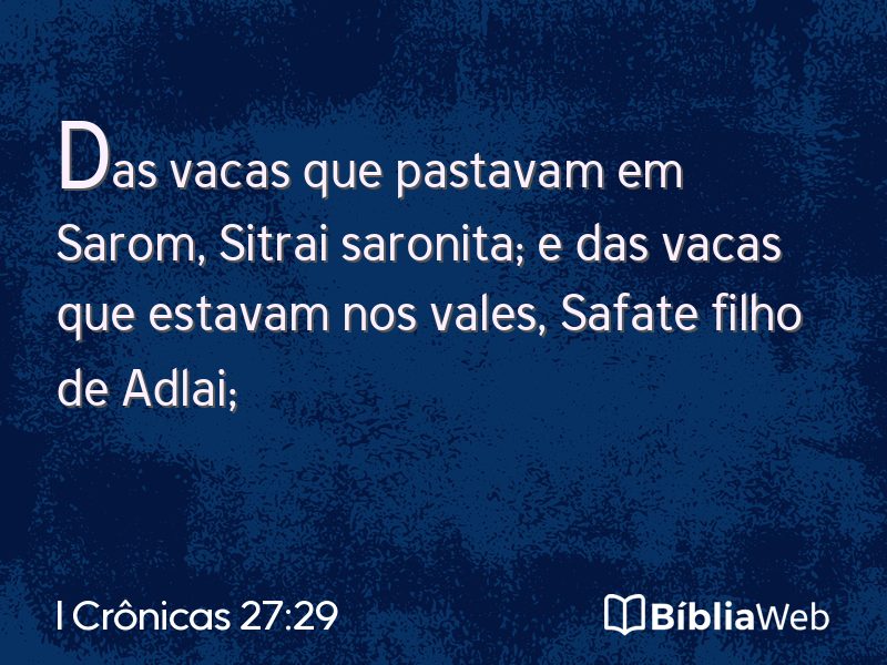 I Crônicas 27:29 em imagem para compartilhar