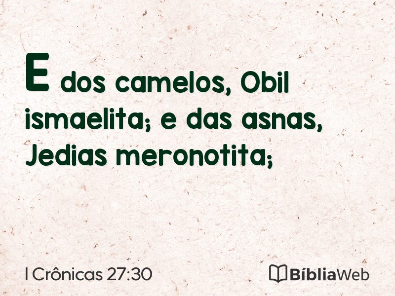 I Crônicas 27:30 em imagem para compartilhar