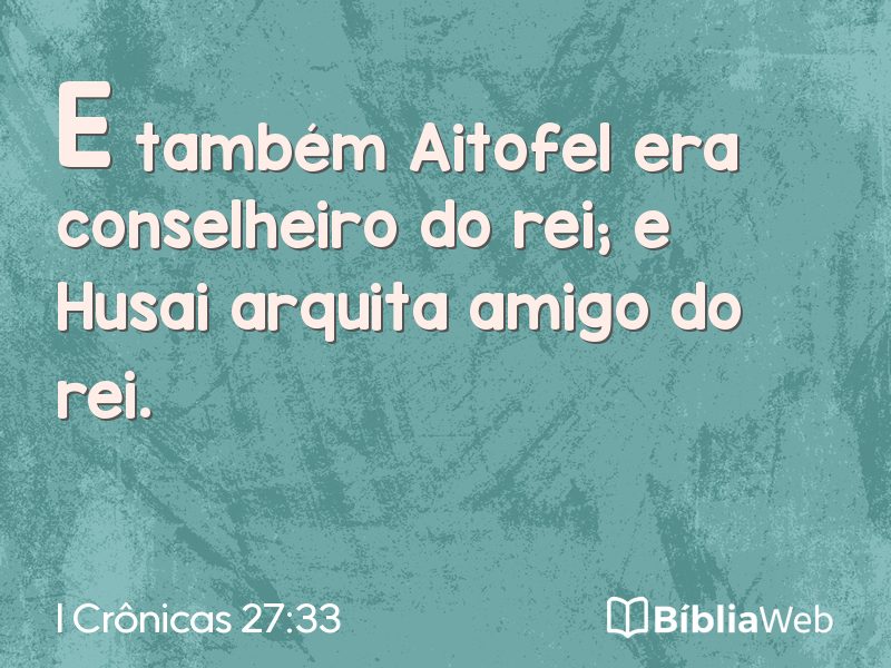 I Crônicas 27:33 em imagem para compartilhar