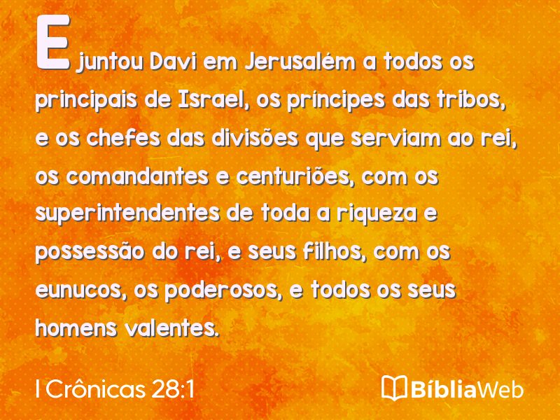 I Crônicas 28:1 em imagem para compartilhar