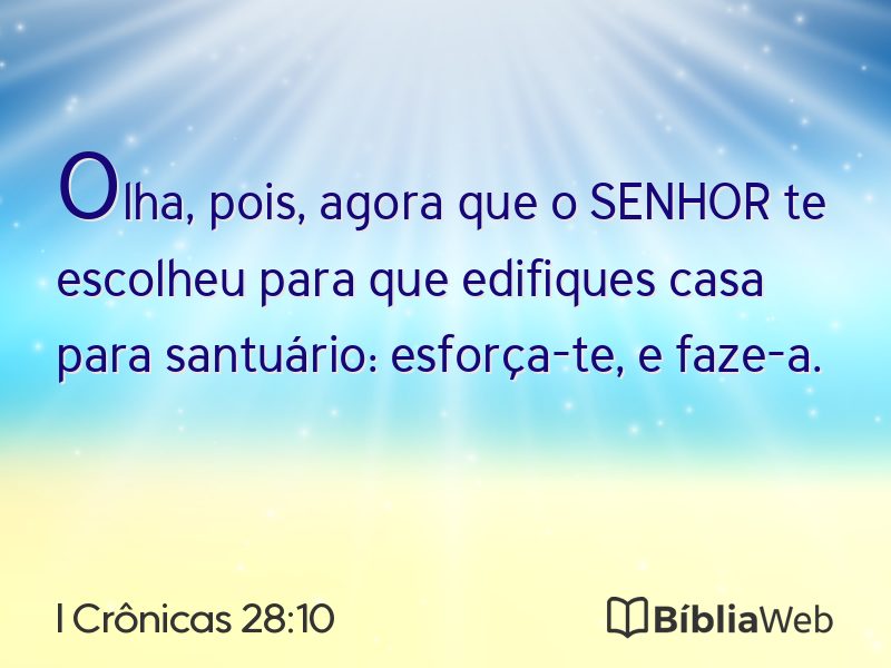 I Crônicas 28:10 em imagem para compartilhar