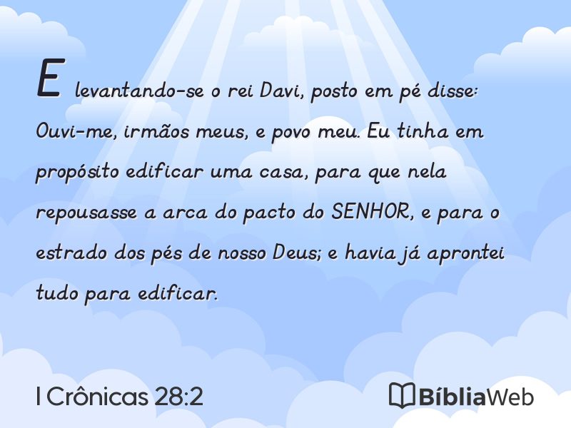 I Crônicas 28:2 em imagem para compartilhar