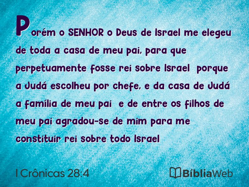 I Crônicas 28:4 em imagem para compartilhar