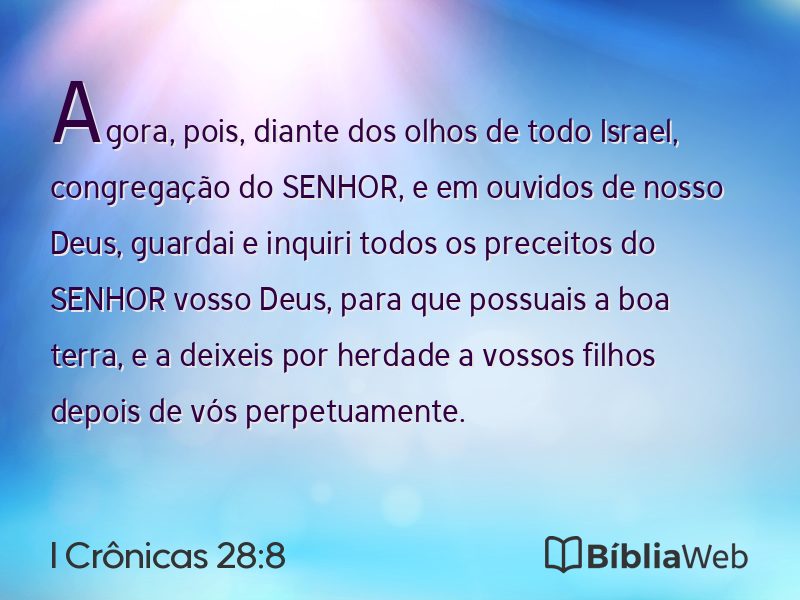 I Crônicas 28:8 em imagem para compartilhar