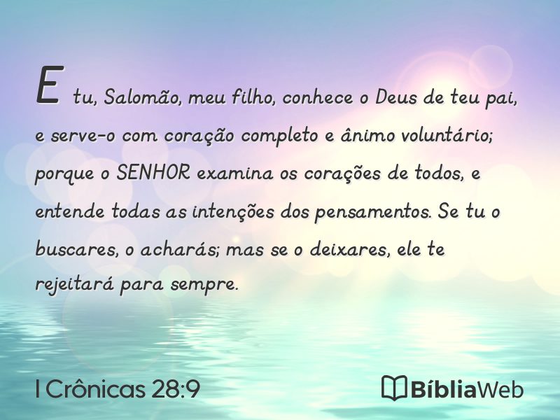 I Crônicas 28:9 em imagem para compartilhar
