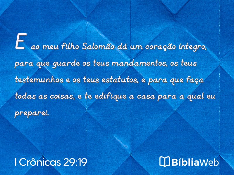 I Crônicas 29:19 em imagem para compartilhar