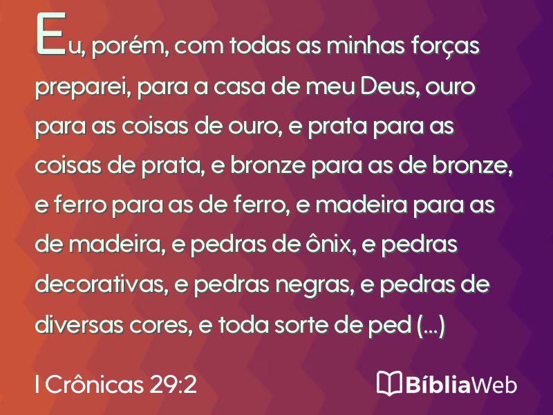 I Crônicas 29:2 em imagem para compartilhar