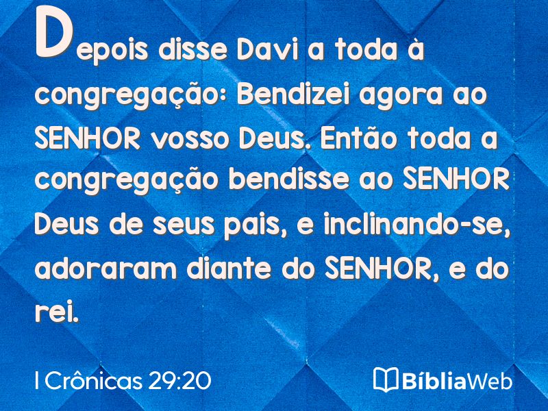 I Crônicas 29:20 em imagem para compartilhar
