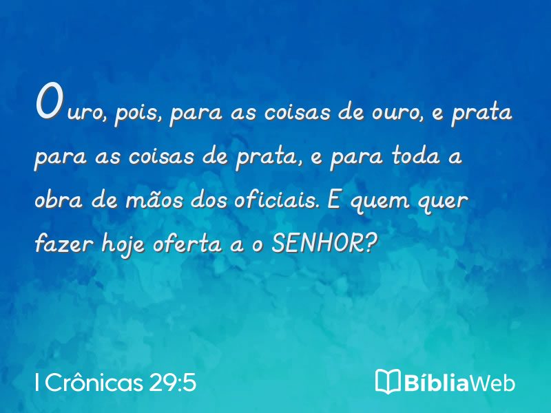 I Crônicas 29:5 em imagem para compartilhar
