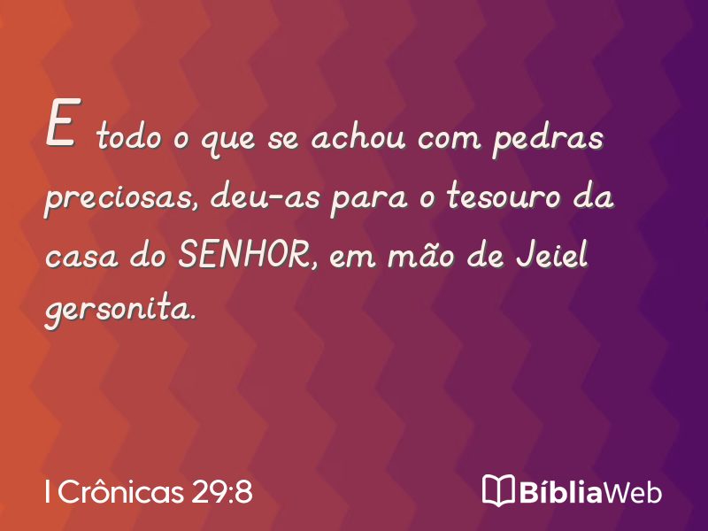 I Crônicas 29:8 em imagem para compartilhar