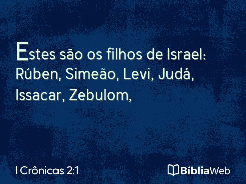 I Crônicas 2:1 em imagem para compartilhar