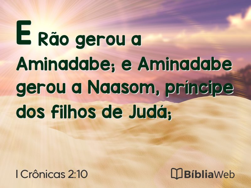 I Crônicas 2:10 em imagem para compartilhar