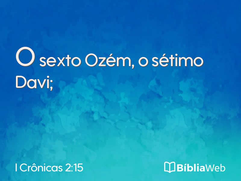 I Crônicas 2:15 em imagem para compartilhar