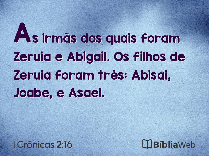 I Crônicas 2:16 em imagem para compartilhar