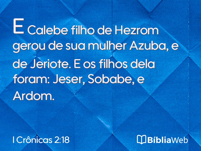 I Crônicas 2:18 em imagem para compartilhar
