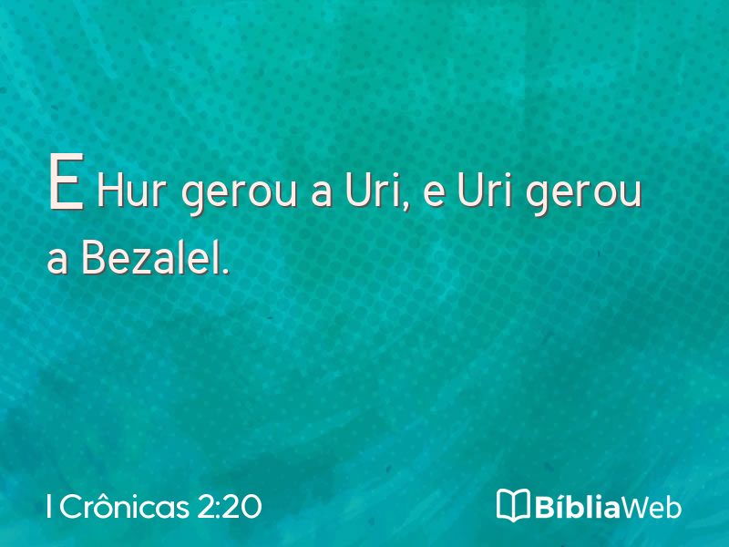 I Crônicas 2:20 em imagem para compartilhar