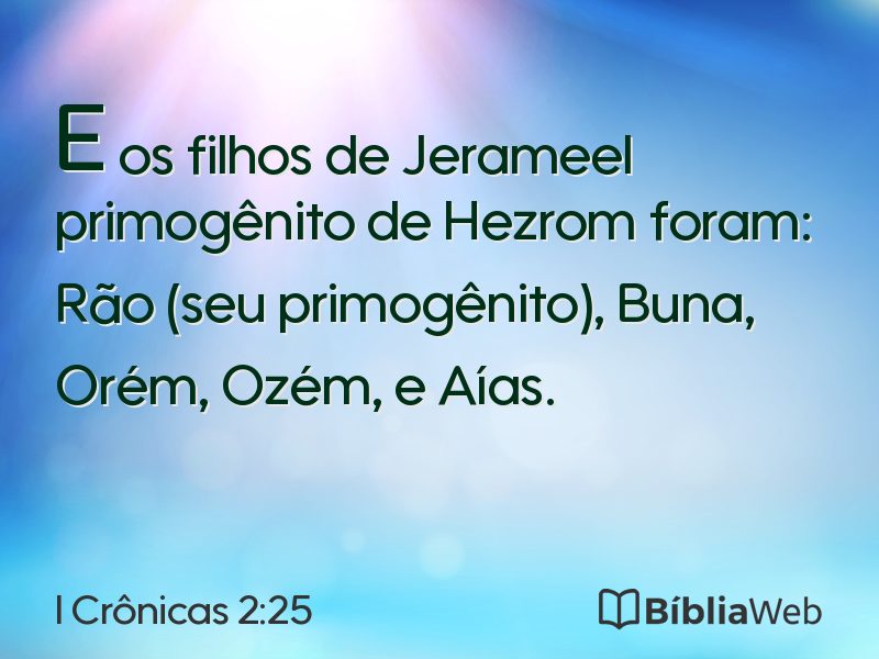 I Crônicas 2:25 em imagem para compartilhar