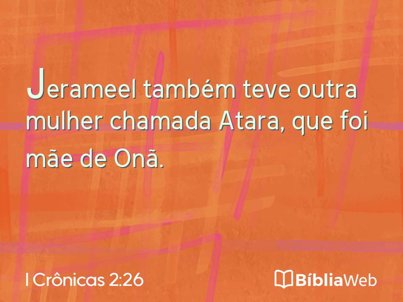 I Crônicas 2:26 em imagem para compartilhar