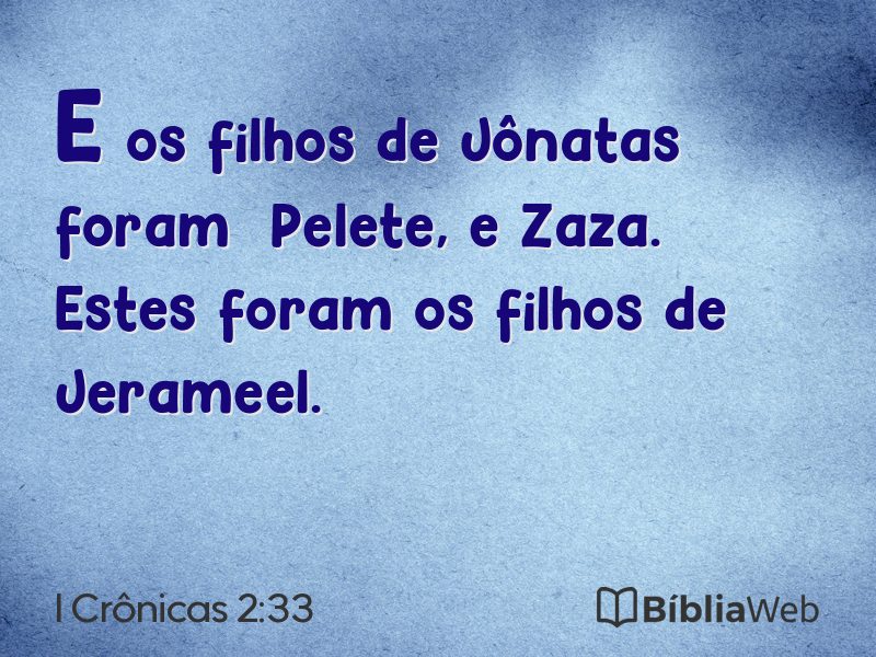 I Crônicas 2:33 em imagem para compartilhar